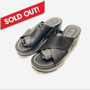 Donald J. Pliner Syna Crisscross Cork Wedge Slide